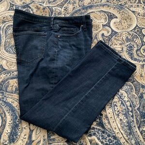SO SLIMMING GIRL FRIEND SLIM LEG JEANS.  DARK BLUE DENIM.  U.S. 12P; CHICO 2P